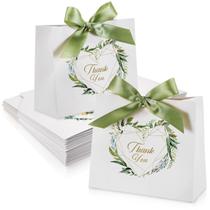 Sacos de presente Teling Thank You, pacote pequeno com fita verde