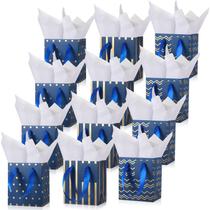 Sacos de presente Tenare Mini Metallic Paper azul marinho dourado 10x7x11 cm Sacos de presente Tenare Mini Metallic Paper azul marinho dourado 10x7x11 cm