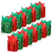 Sacos de presente Tenare Mini Paper Bulk com alça, lenço de papel, 12 unidades
