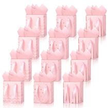 Sacos de presente Tenare Mini saco de papel metálico a granel com lenço de papel 12 unidades