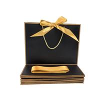 Sacos de presente TKSBAG, 12 unidades médias, 32x25x11 cm, preto, dourado