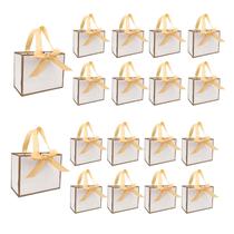Sacos de presente TKSBAG 50 unidades em ouro branco 16x8x13 cm com laço Sacos de presente TKSBAG 50 unidades em ouro branco 16x8x13 cm com laço