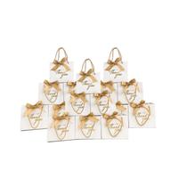 Sacos de presente TKSBAG, pacote com 100 pequenos, agradecimento, com alças brancas