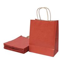 Sacos de presente Vanhel Red Kraft Paper 50 unidades 20x11x26cm com alças