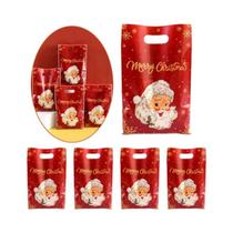 Sacos De Presente Vermelhos Do Papai Noel 10 20 50pcs Sacos De Doces E Biscoitos De Natal Decorações