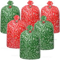 Sacos de presente VIMUSFUN 6 unidades Sacos de Natal Jumbo de 112 x 91 cm
