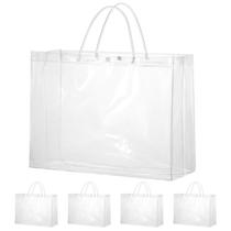 Sacos de presente Woric Large Clear PVC 40x15x30cm com alça, pacote com 15 Sacos de presente Woric Large Clear PVC 40x15x30cm com alça, pacote com 15
