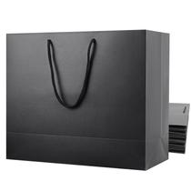 Sacos de presente Xloey Large Black 6 unidades 43x14x32cm Sacola de compras de papel