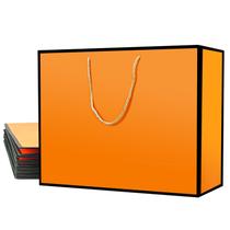 Sacos de presente Xloey Orange 6 peças 17x14x32cm com alças de papel Sacos de presente Xloey Orange 6 peças 17x14x32cm com alças de papel