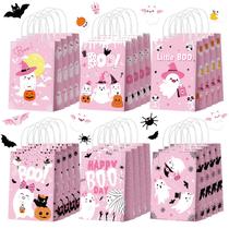 Sacos de presente Zhanmai Pink Ghost Halloween Party 24 unidades
