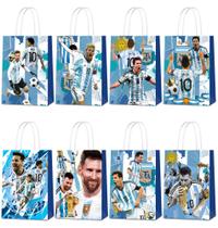 Sacos de presentes de festa Mukity Argentina Messi, 24 unidades, 8 padrões