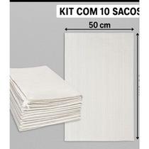 Sacos de ráfia 50x80 novo kit com 10 reforçado para obras construção Sacos de ráfia 50x80 novo kit com 10 reforçado para obras construção