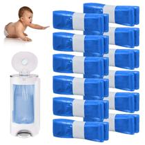 Sacos de recarga de baldes de fraldas Astrallgn, pacote com 12 unidades para fraldas Genie