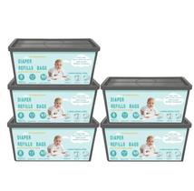 Sacos de recarga de baldes de fraldas compatíveis com Chariholis Genie Easy Roll