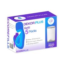 Sacos de recarga de baldes de fraldas ECOREFILLS para Dekor PLUS, pacote com 5