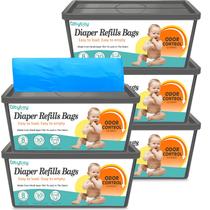 Sacos de recarga de baldes de fraldas Qltytoy compatíveis com Diaper Genie