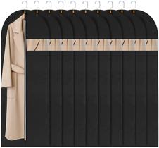 Sacos de roupas pendurados Sacos de terno (conjunto de 10) Capa protetora contra poeira Bolsa respirável para armazenamento de roupas no armário ou viagem - Preto 61 x 55 cm preto 24x55 Sacos de roupas pendurados Sacos de terno (conjunto de 10) Capa protetora contra poeira Bolsa respirável para armazenamento de roupas no armário ou viagem - Preto 61 x 55 cm preto 24x55