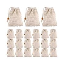 Sacos De Sabão De Sisal Natural 5-50pcs Suportes De Bolsa De Malha Esfoliante De Banho Para Uso Em