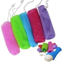 Sacos de sabonete esfoliante de malha Loofah, pacote com 5 pacotes Evelots