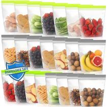 Sacos de sanduíche reutilizáveis Lerine, pacote com 22 unidades, silicone, sem BPA