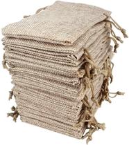 Sacos de serapilheira Hapdoo, pacote 100 com cordão, sacolas de presente de 8 x 13 cm Sacos de serapilheira Hapdoo, pacote 100 com cordão, sacolas de presente de 8 x 13 cm