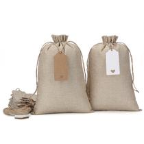 Sacos de serapilheira Tapleap 20 unidades de 20 x 30 cm com cordão para presentes Sacos de serapilheira Tapleap 20 unidades de 20 x 30 cm com cordão para presentes
