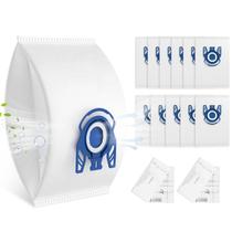 Sacos de vácuo LINNIW 3D Airclean GN, pacote com 12 unidades, compatíveis com Miele