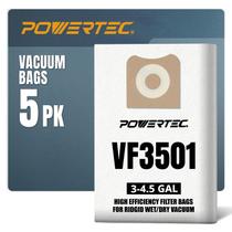 Sacos de vácuo POWERTEC VF3501 tamanho C para Ridgid 3-4,5 galões Sacos de vácuo POWERTEC VF3501 tamanho C para Ridgid 3-4,5 galões
