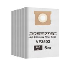 Sacos de vácuo POWERTEC VF3503 tamanho B para Ridgid 6-9 galões, pacote com 6 unidades