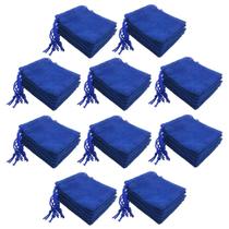 Sacos De Veludo Azul Com Cordão Para Armazenamento De Joias, 50 Peças 5x7cm Para Lembrancinhas De Sacos De Veludo Azul Com Cordão Para Armazenamento De Joias, 50 Peças 5x7cm Para Lembrancinhas De