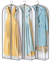 Sacos de vestuário MISSLO 65 Clear para pendurar roupas, 3 pacotes