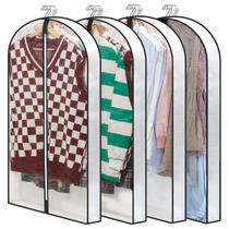 Sacos de vestuário Perber Clear 40" para pendurar roupas (pacote com 4)