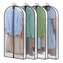 Sacos de vestuário Perber Clear para pendurar roupas, 4 reforços, 4 peças