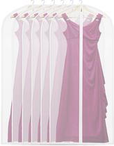 Sacos de vestuário Simple Houseware Clear 152 cm com zíper, pacote com 6