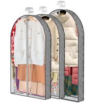 Sacos de vestuário ZYKOYA, 3 peças, 40 e 50 cm, PEVA, à prova de traças, respiráveis Sacos de vestuário ZYKOYA, 3 peças, 40 e 50 cm, PEVA, à prova de traças, respiráveis