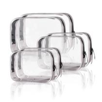 Sacos de viagem transparentes Buminee para produtos de higiene pessoal, pacote com 6 Sacos de viagem transparentes Buminee para produtos de higiene pessoal, pacote com 6