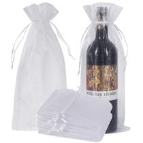 Sacos de vinho, pacote HRX, organza branca, 30 unidades para garrafa de 750 ml