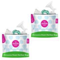 Sacos esterilizadores de microondas Dapple reutilizáveis 8 unidades x2
