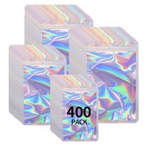 Sacos holográficos Mylar que podem ser fechados novamente, pacote com 400 unidades