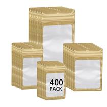 Sacos holográficos Mylar que podem ser fechados novamente, pacote com 400 unidades