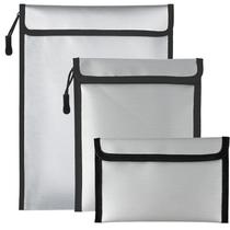 Sacos impermeáveis à prova de fogo para armazenamento de documentos, conjunto de 3