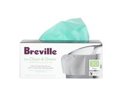 Sacos Juicer Breville Clean & Green, capacidade de 6 litros, 30 sacos