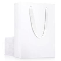 Sacos Kraft EUSOAR com alças, 20 unidades de papel pequeno de 15 x 6 x 20 cm