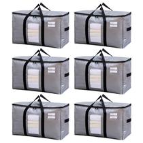 Sacos móveis de armazenamento TAILI Extra Large, pacote com 6, prata, 23 galões Sacos móveis de armazenamento TAILI Extra Large, pacote com 6, prata, 23 galões