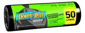 Sacos p Lixo 50L DoverRoll Resist Preto 20UN