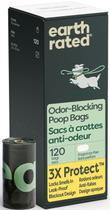 Sacos para fezes de cachorro Earth Rated 3X Protect com bloqueio de odor 120 un.