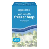 Sacos para freezer Amazon Basics, refecháveis, 1L, 120 unidades