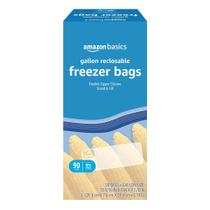 Sacos para freezer Amazon Basics Stand & Fill Base 1 galão 90 unidades