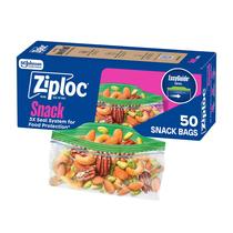 Sacos para Lanches Ziploc Fácil de Abrir e Fechar Pacote com 50 Unidades Sacos para Lanches Ziploc Fácil de Abrir e Fechar Pacote com 50 Unidades