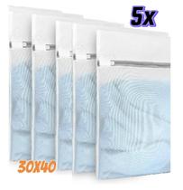 Sacos para Lavar Roupas Delicadas Kit com 5 unidades 30x40cm Organizador Viagem Malas Armarios Gavetas Sacos para Lavar Roupas Delicadas Kit com 5 unidades 30x40cm Organizador Viagem Malas Armarios Gavetas